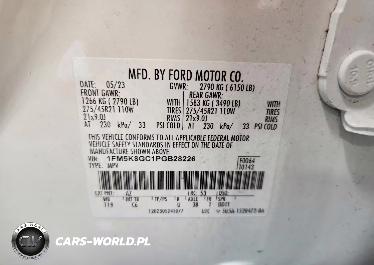 2023 Ford Explorer St VIN:1FM5K8GC1PGB28226 - 14