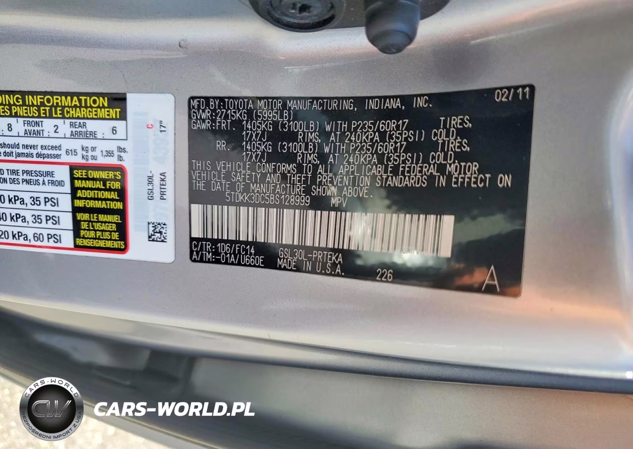 2011 Toyota Sienna Le VIN:5TDKK3DC5BS128999 - 13