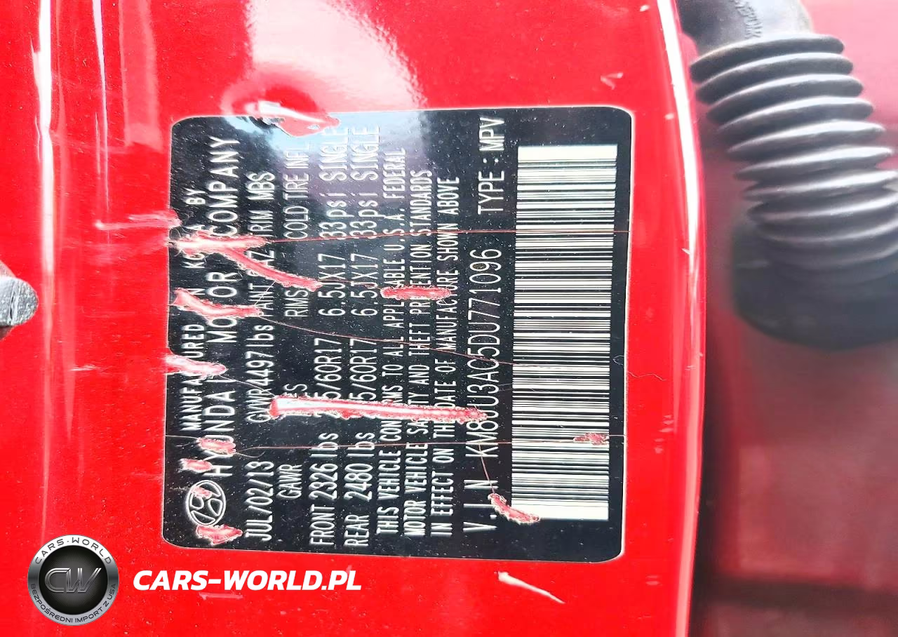 2013 Hyundai Tucson Gls VIN:KM8JU3AC5DU771096 - 12