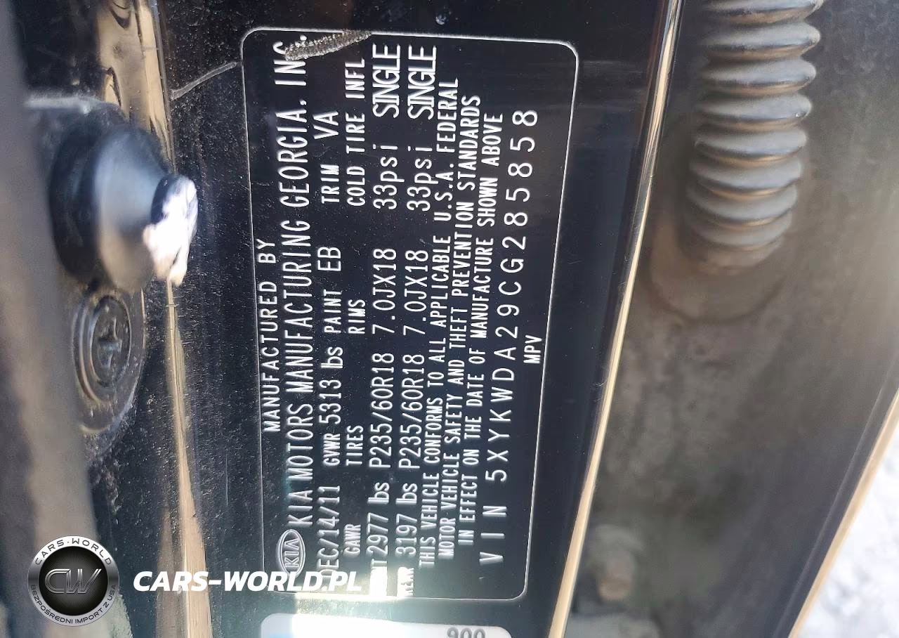 2012 Kia Sorento Sx VIN:5XYKWDA29CG285858 - 13