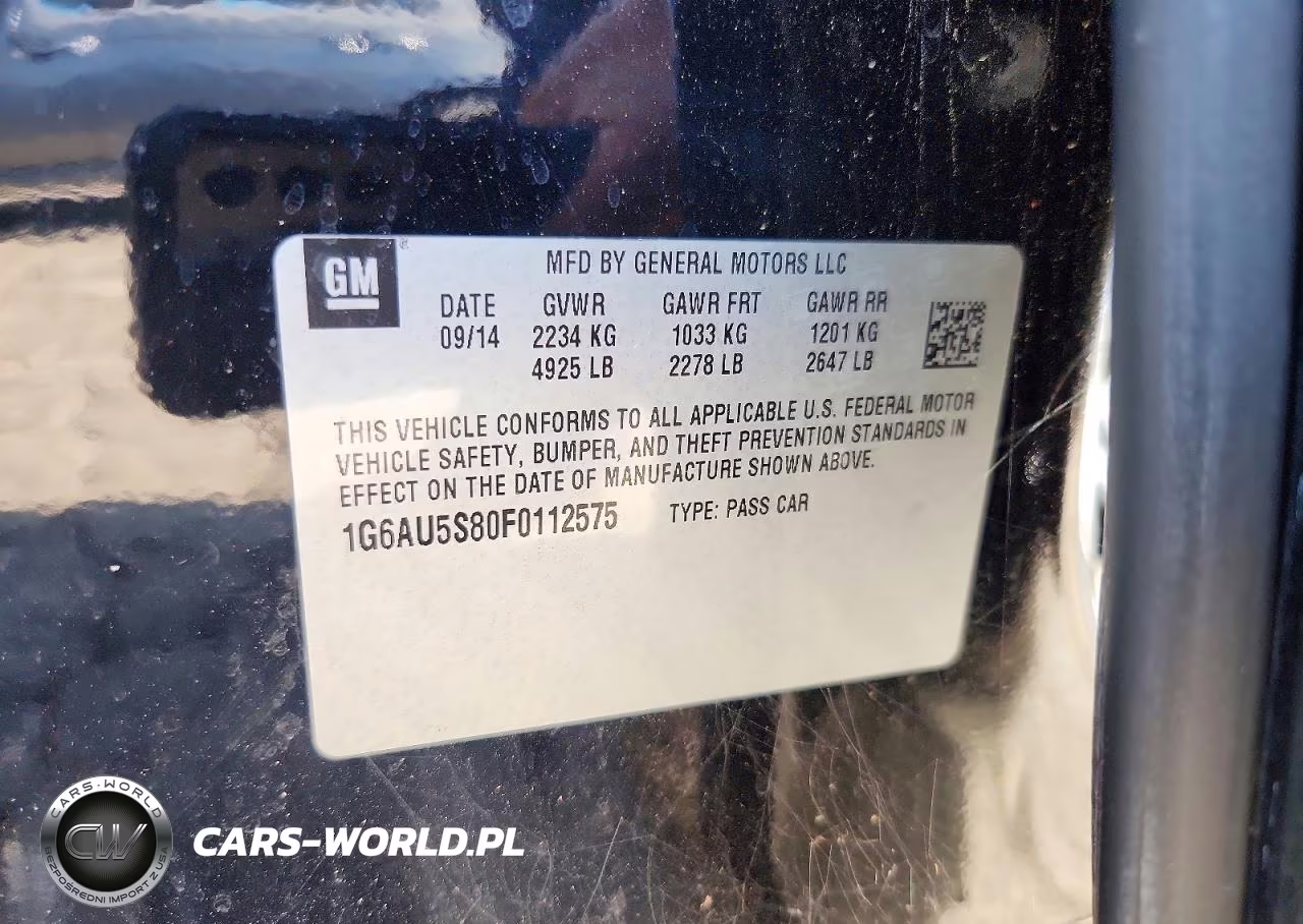 2015 Cadillac Cts Vsport VIN:1G6AU5S80F0112575 - 12
