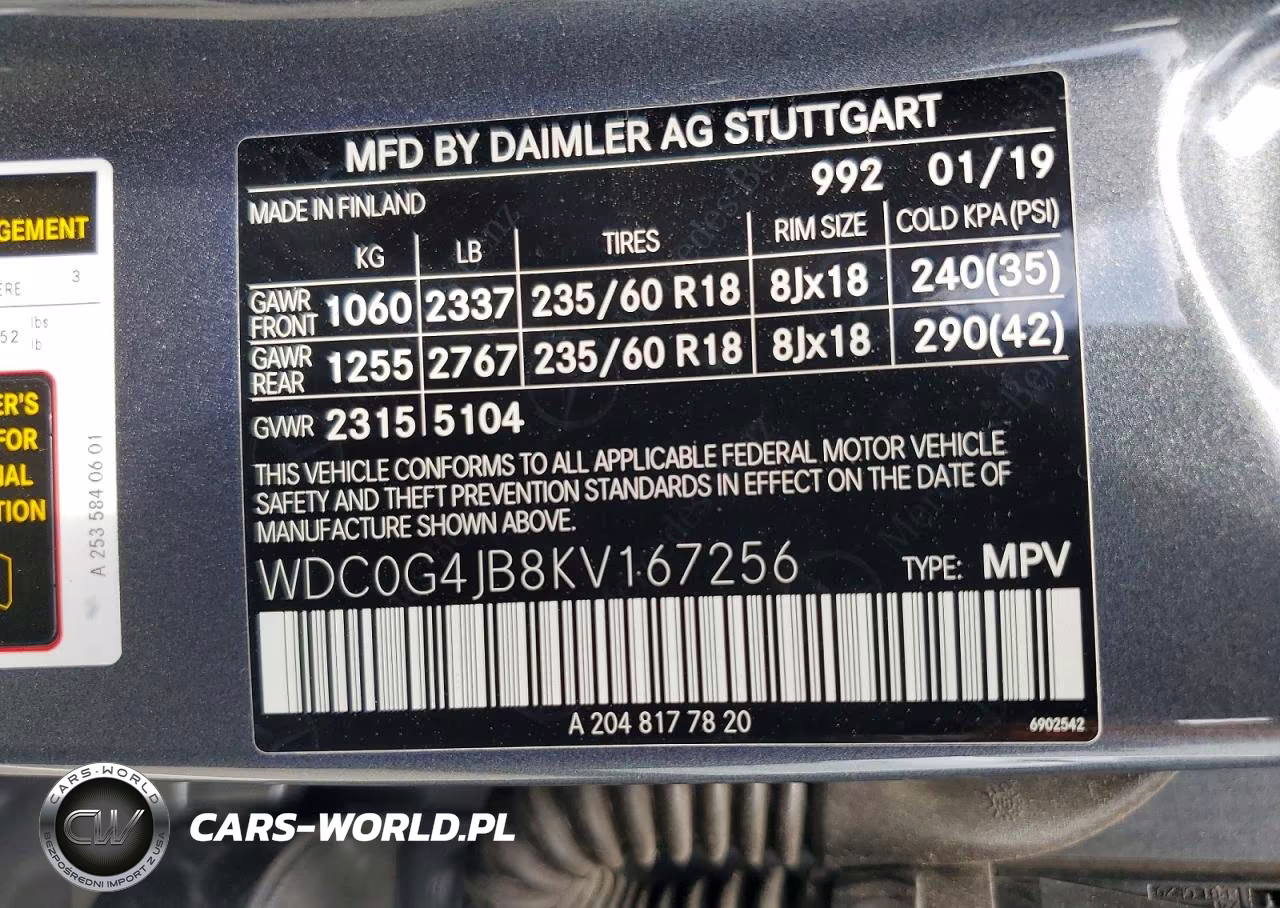 2019 Mercedes-Benz Glc 300 VIN:WDC0G4JB8KV167256 - 13