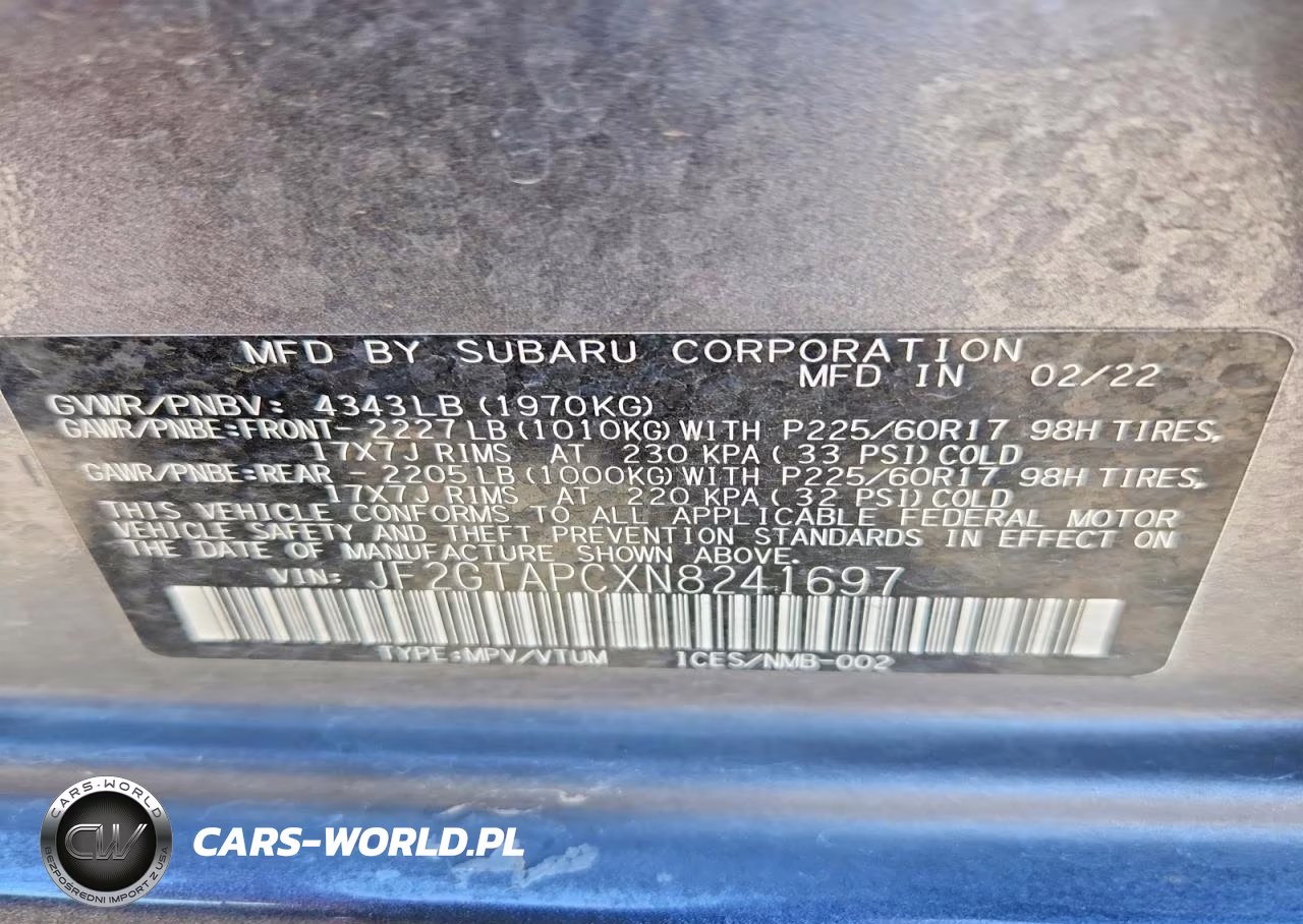 2022 Subaru Crosstrek Premium VIN:JF2GTAPCXN8241697 - 13