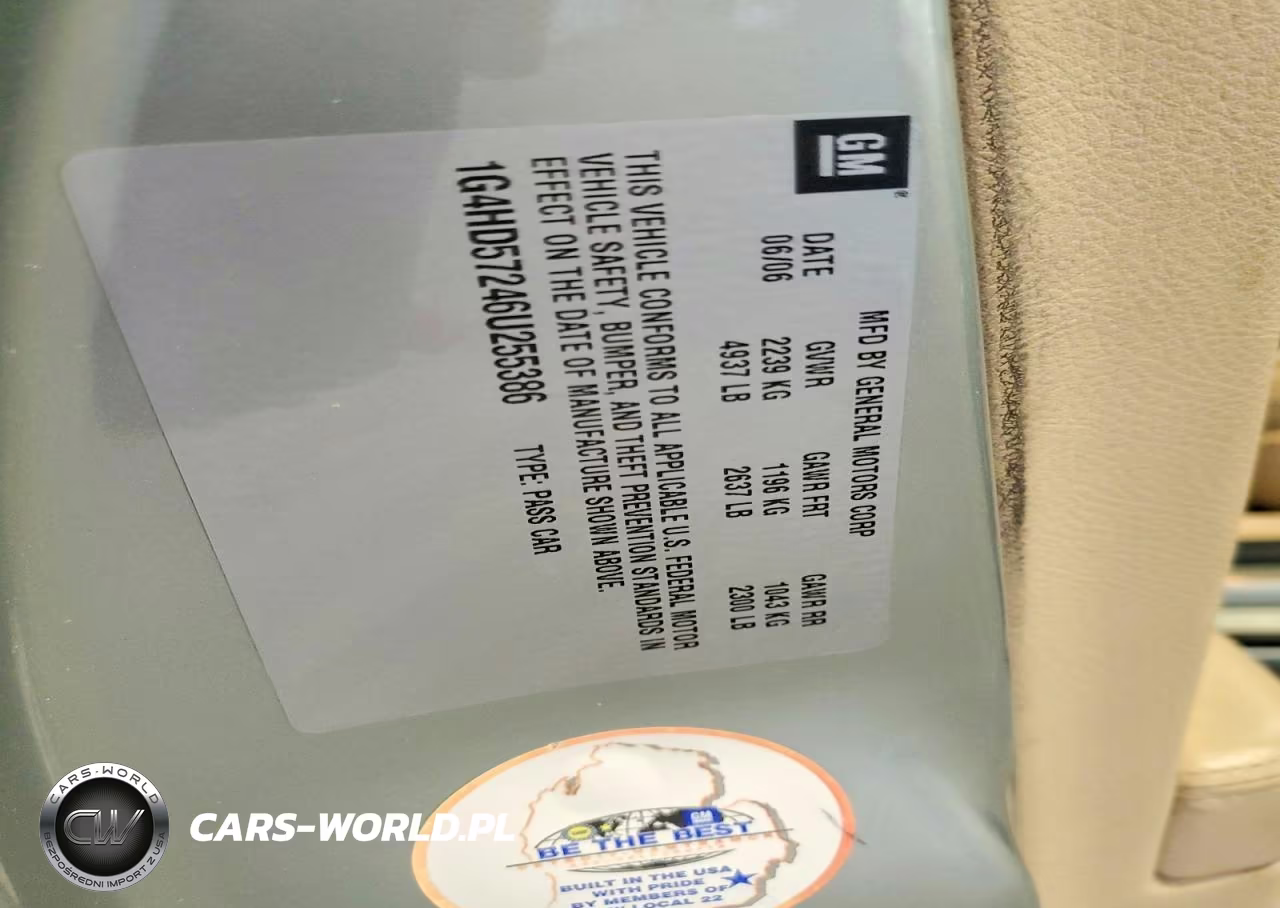 2006 Buick Lucerne Cxl VIN:1G4HD57246U255386 - 12