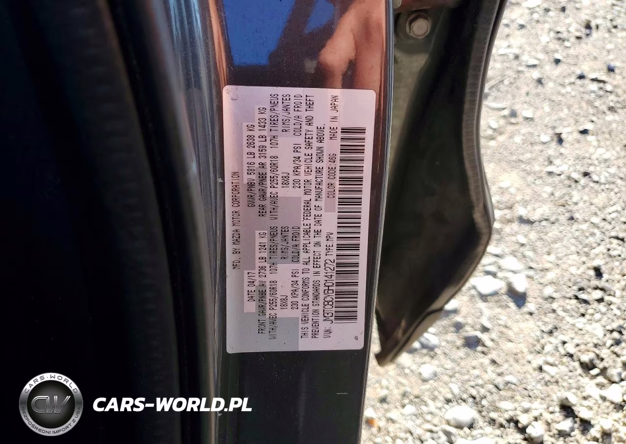2017 Mazda Cx-9 Touring VIN:JM3TCBCY6H0141272 - 14