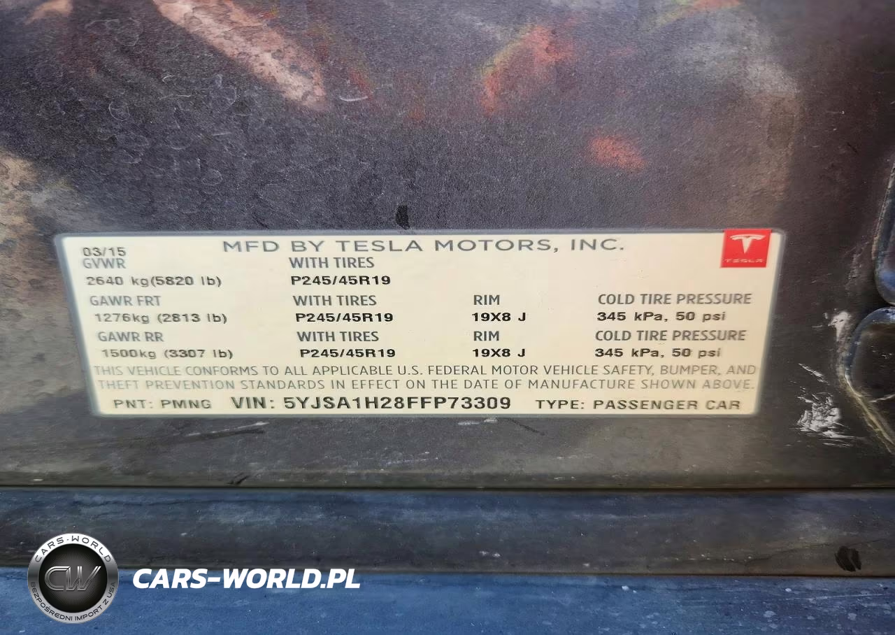 2015 Tesla Model S 85D VIN:5YJSA1H28FFP73309 - 13