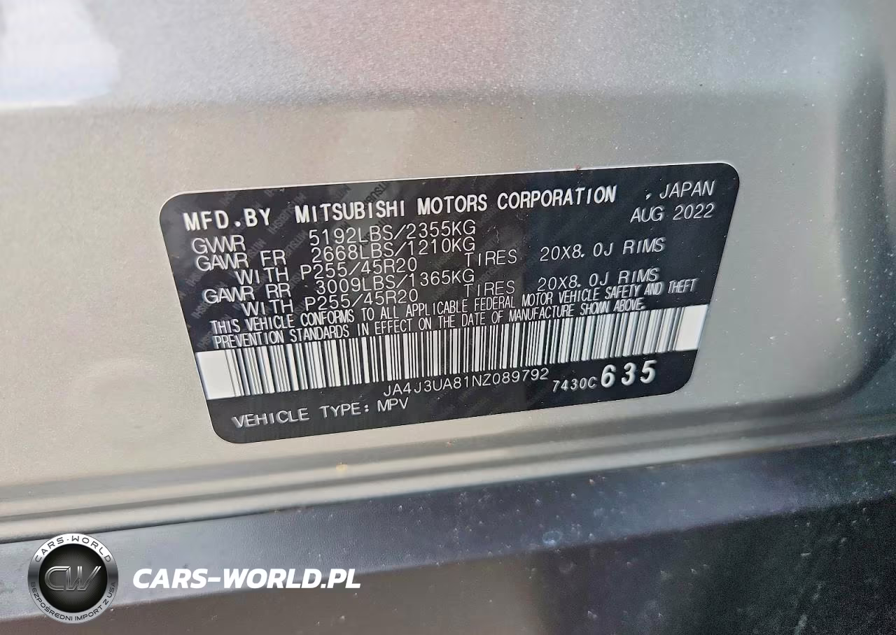 2022 Mitsubishi Outlander Se VIN:JA4J3UA81NZ089792 - 13