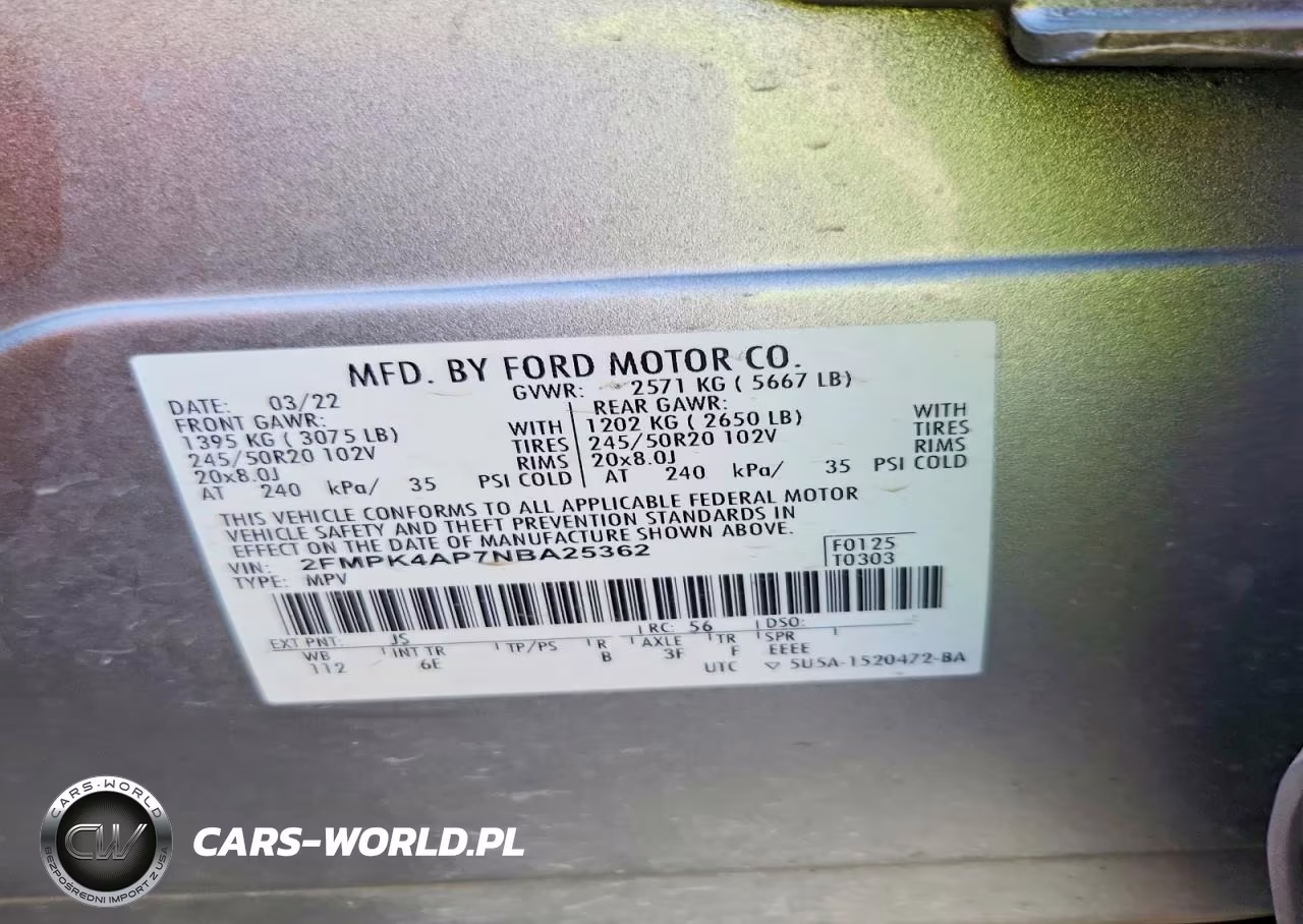 2022 Ford Edge St VIN:2FMPK4AP7NBA25362 - 13