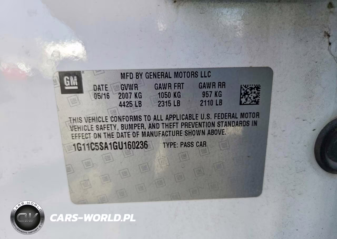 2016 Chevrolet Malibu Limited Lt VIN:1G11C5SA1GU160236 - 12
