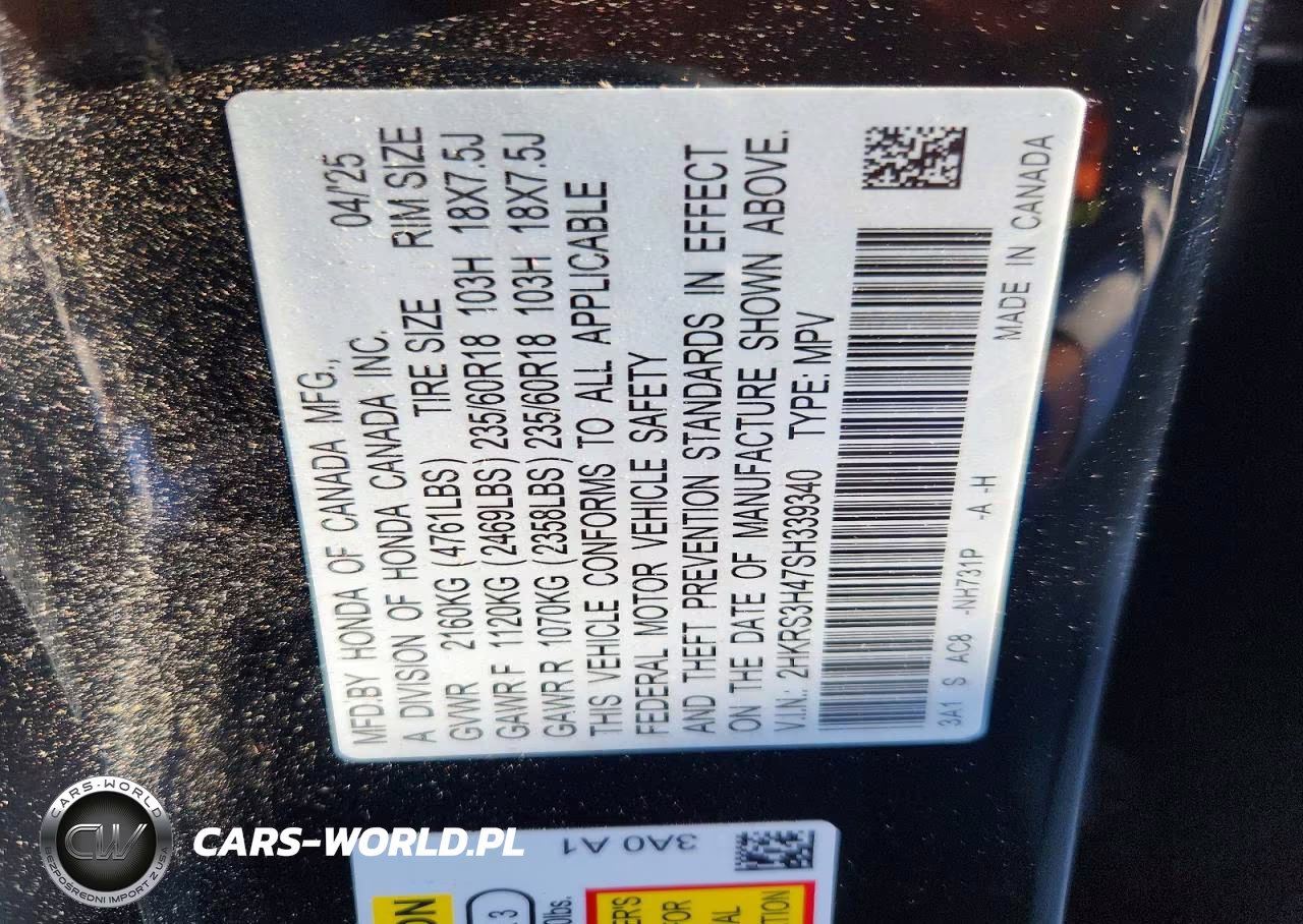 2025 Honda Cr-V Ex VIN:2HKRS3H47SH339340 - 12