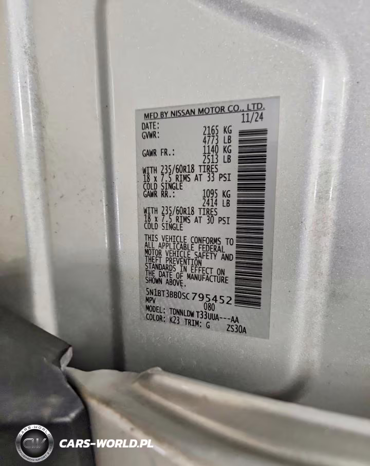2025 Nissan Rogue Sv VIN:5N1BT3BB0SC795452 - 13