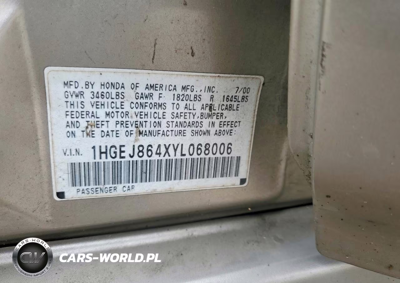 2000 Honda Civic Ex VIN:1HGEJ864XYL068006 - 13