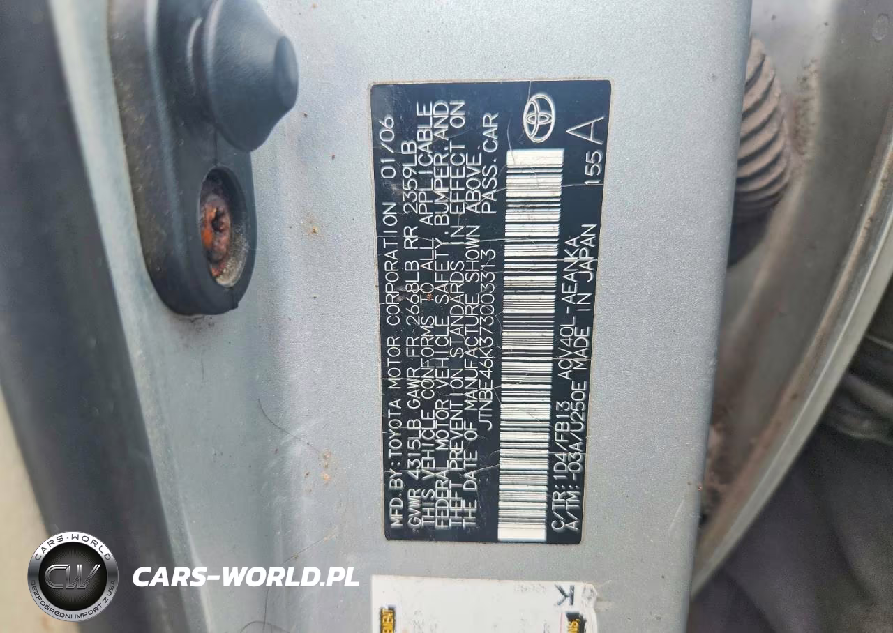 2007 Toyota Camry Ce VIN:JTNBE46K373003313 - 12