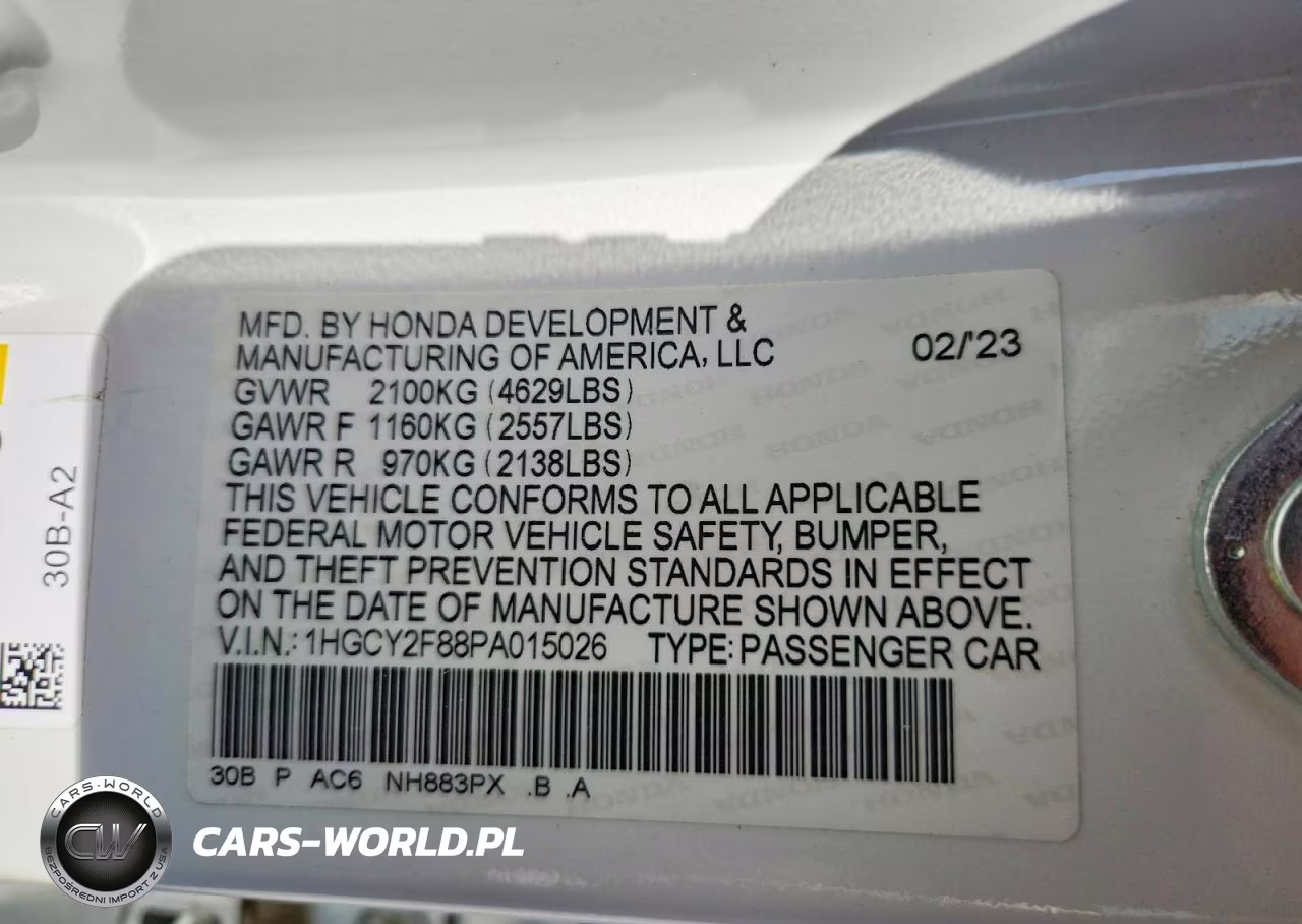2023 Honda Accord Touring Hybrid VIN:1HGCY2F88PA015026 - 12