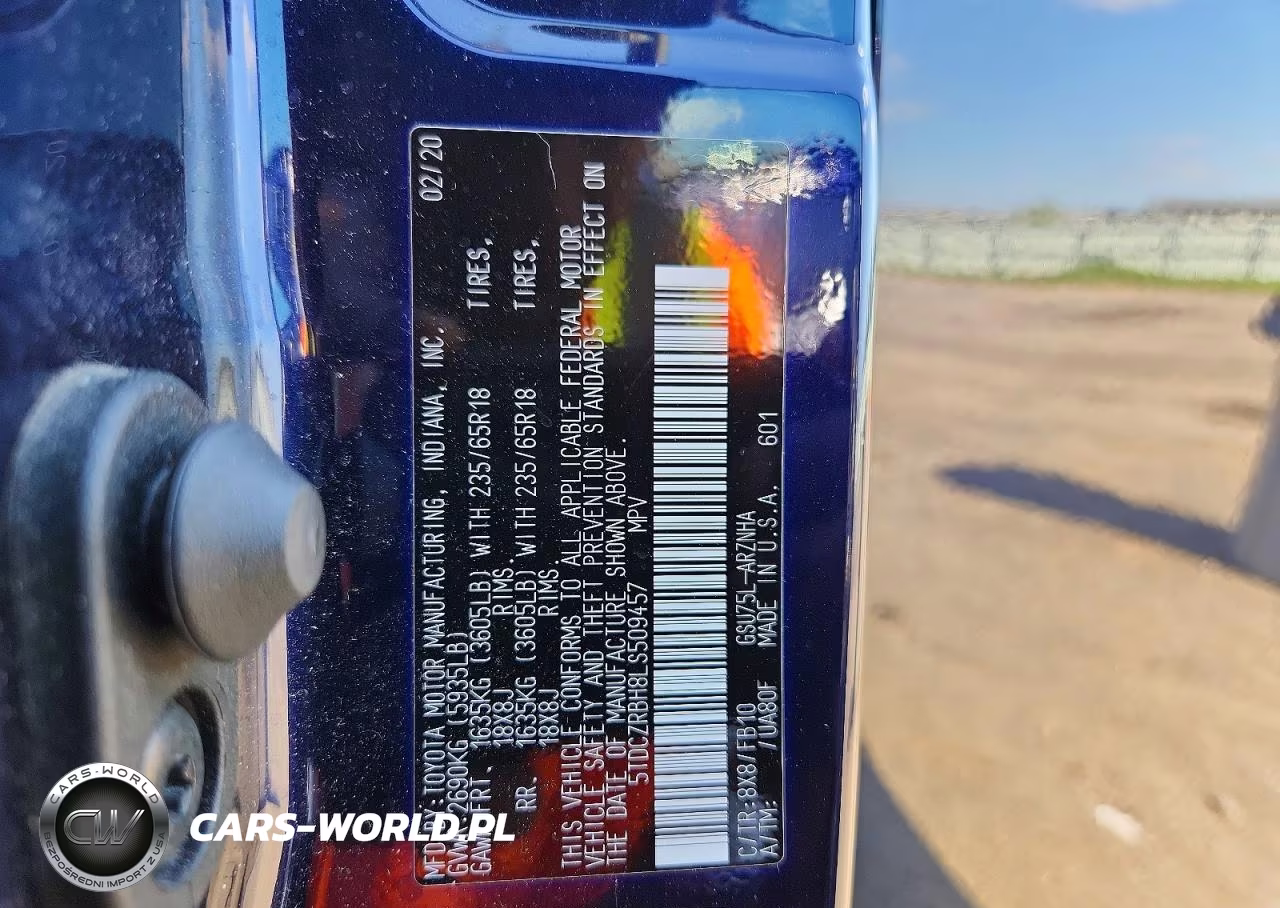 2020 Toyota Highlander L VIN:5TDCZRBH8LS509457 - 14