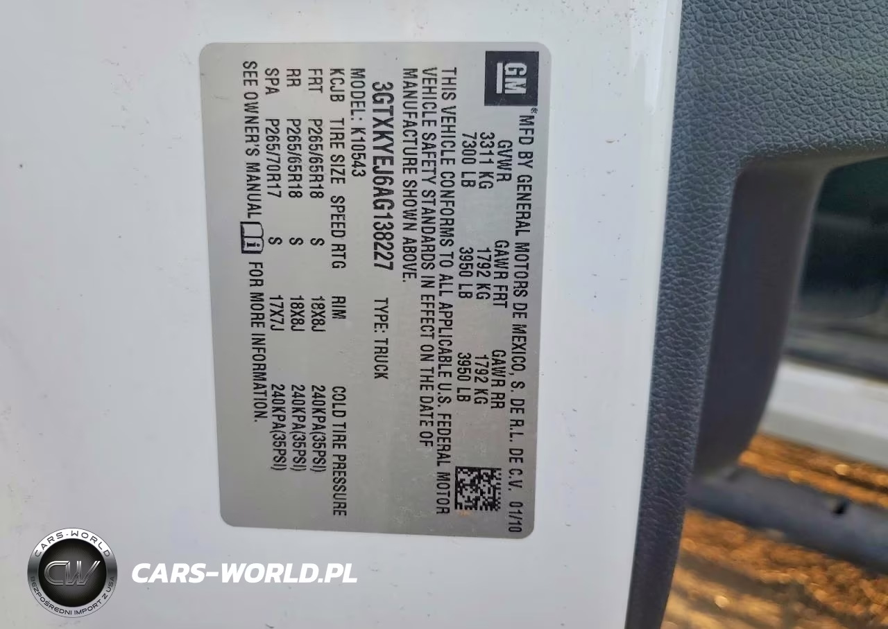 2010 GMC Sierra K1500 Hybrid VIN:3GTXKYEJ6AG138227 - 12