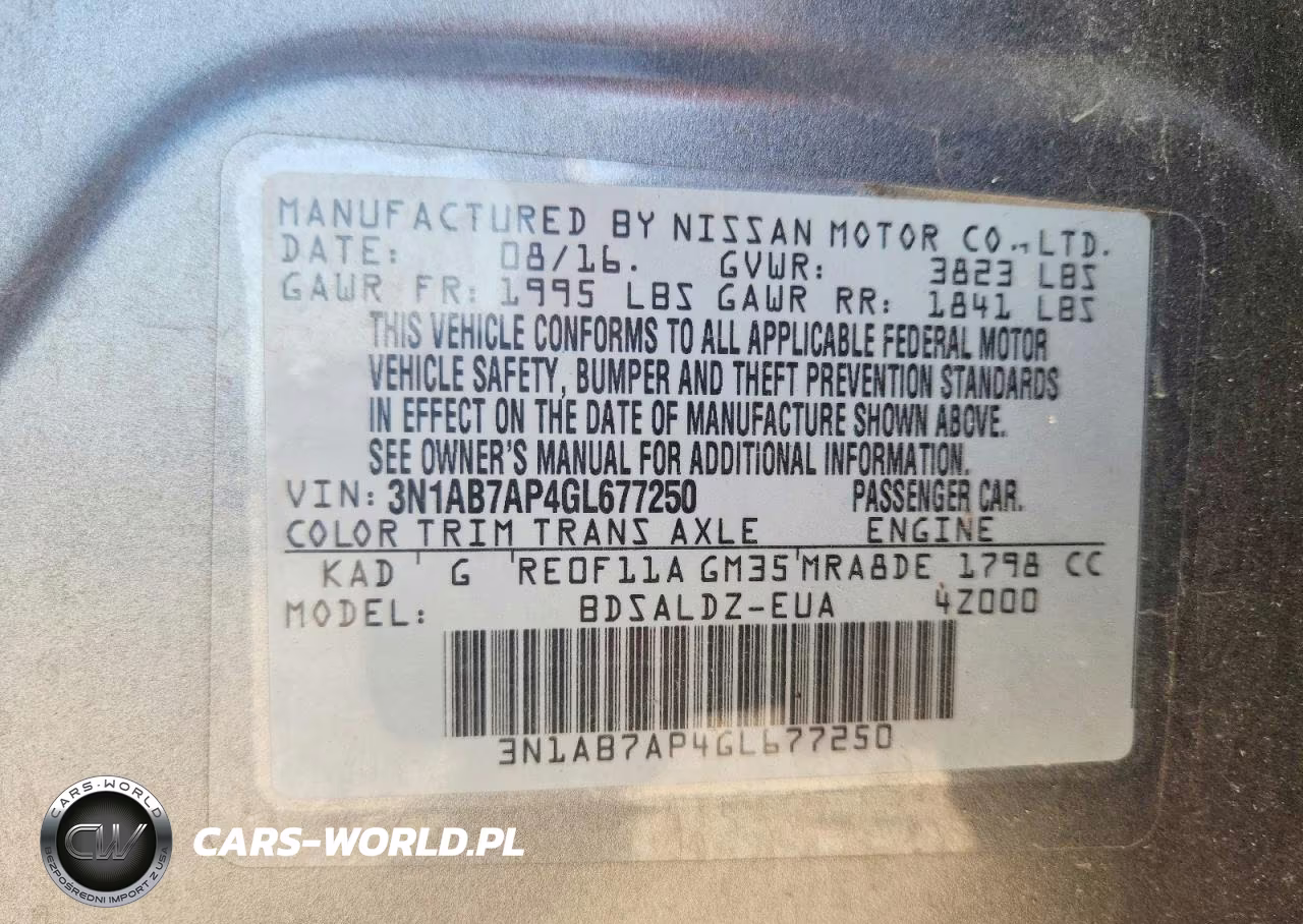 2016 Nissan Sentra Sv VIN:3N1AB7AP4GL677250 - 12