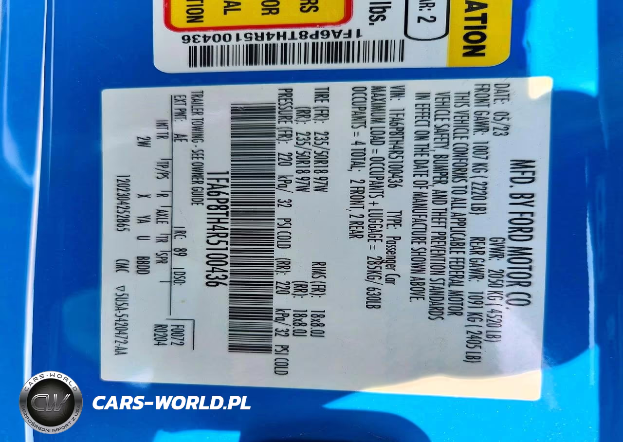 2024 Ford Mustang VIN:1FA6P8TH4R5100436 - 13