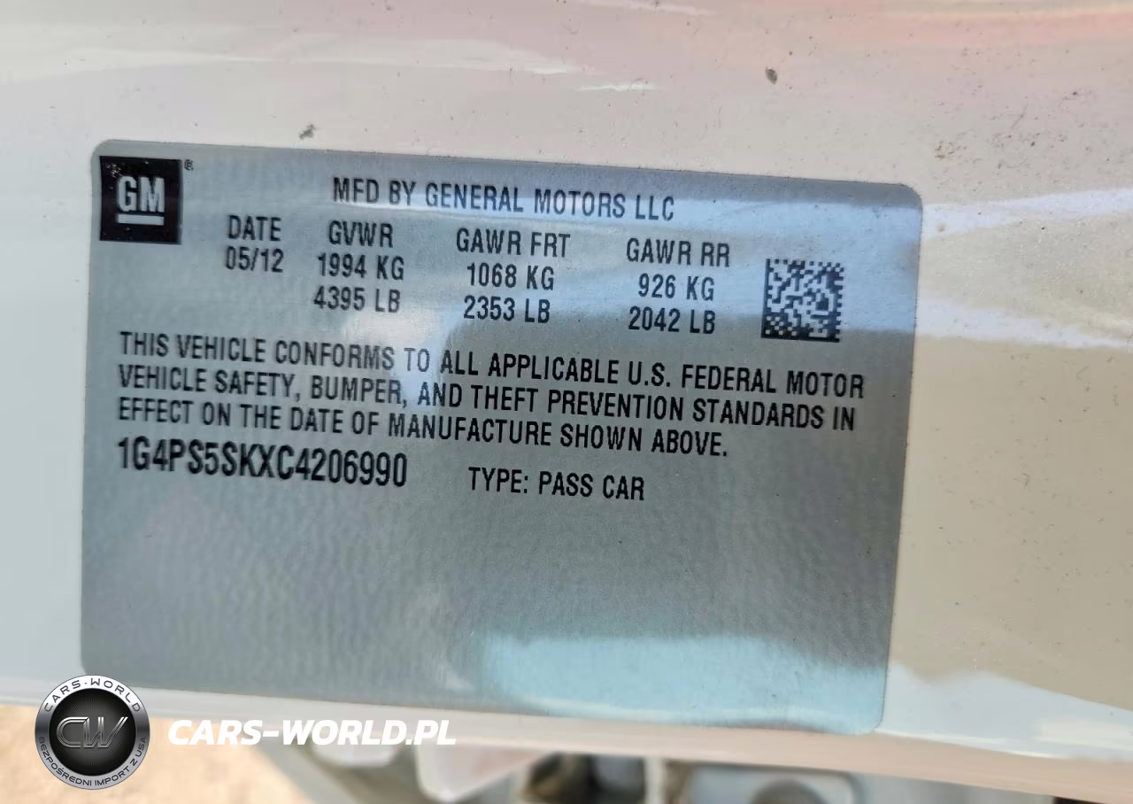 2012 Buick Verano VIN:1G4PS5SKXC4206990 - 12