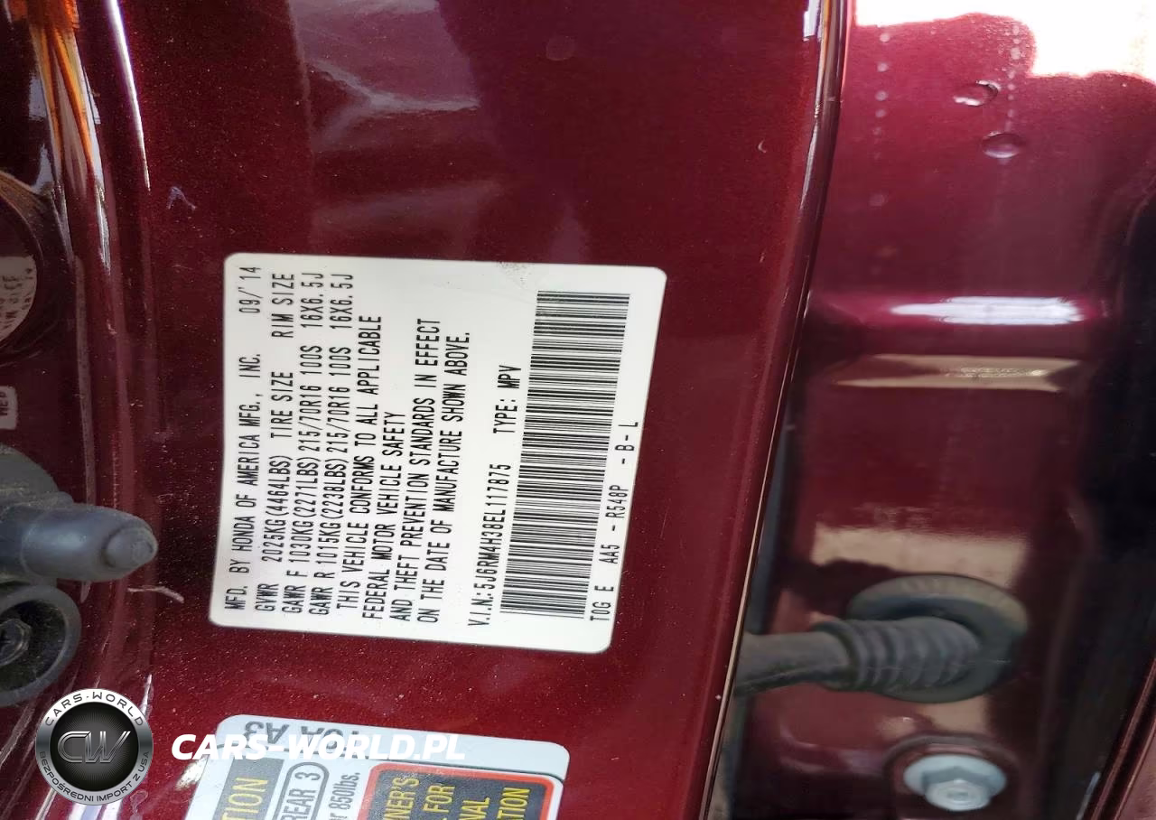 2014 Honda Cr-V Lx VIN:5J6RM4H38EL117875 - 12
