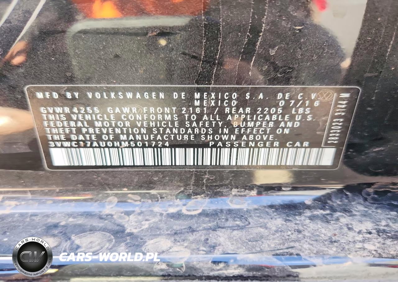 2017 Volkswagen Golf Sportwagen S VIN:3VWC17AU0HM501724 - 12