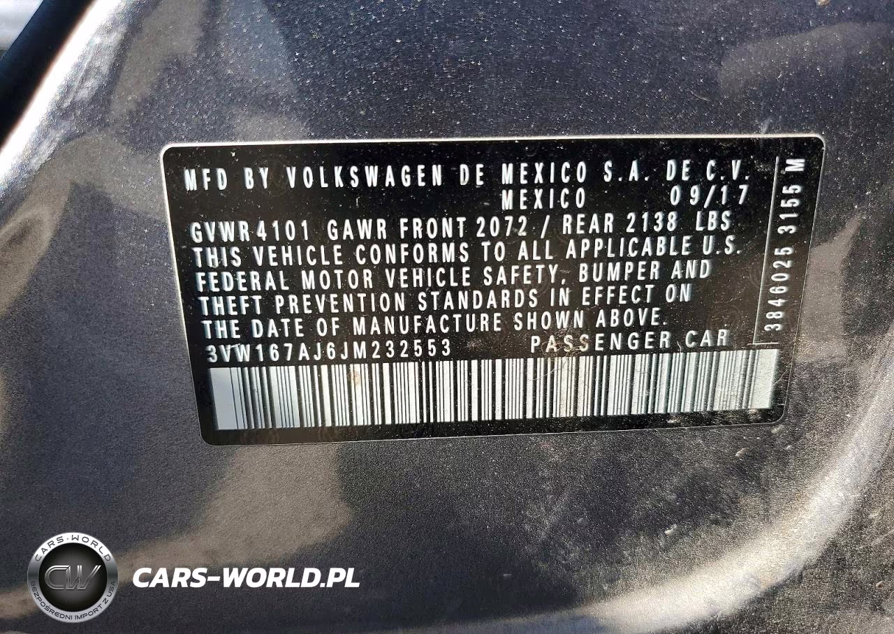 2018 Volkswagen Jetta S VIN:3VW167AJ6JM232553 - 12