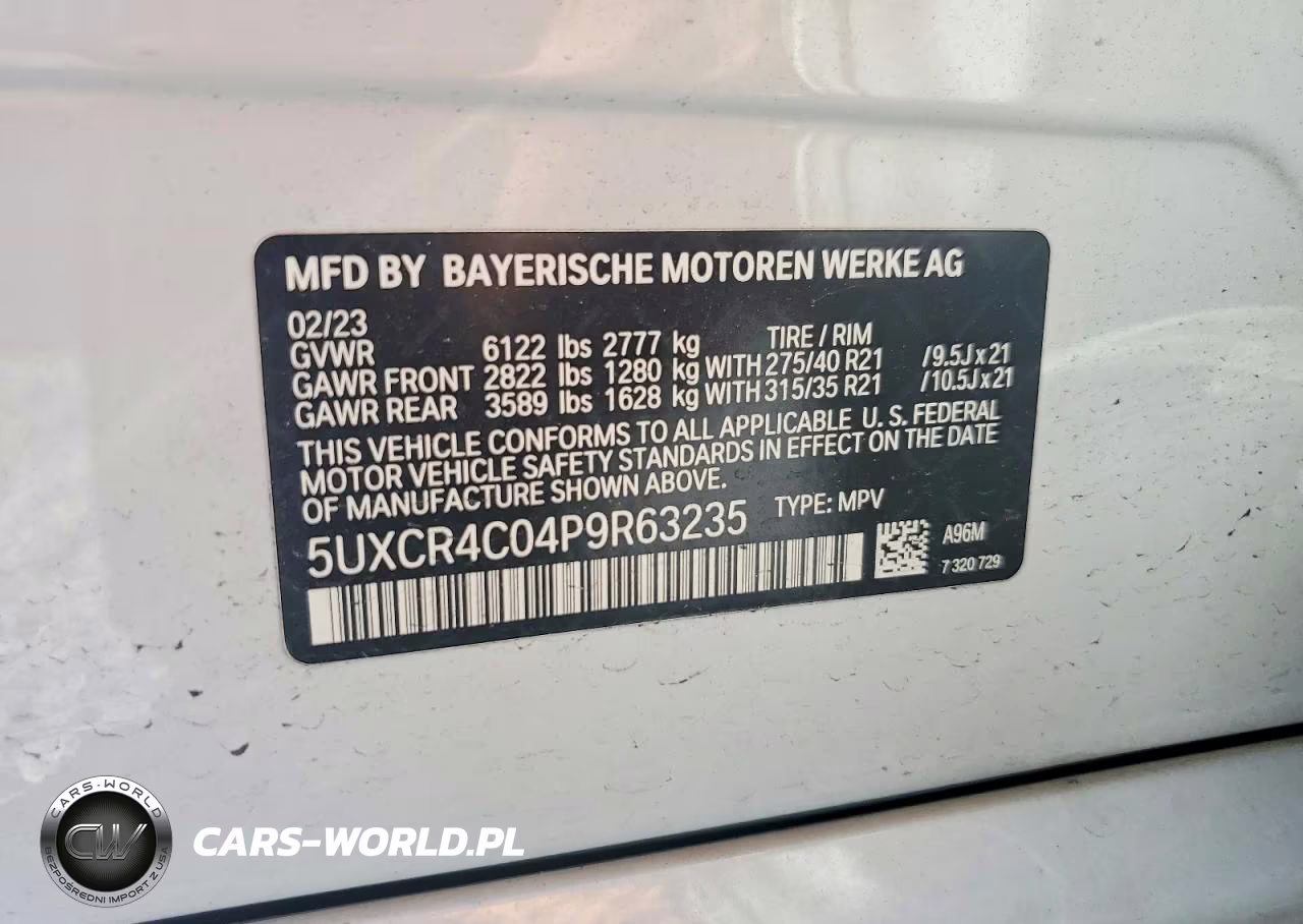 2023 BMW X5 Sdrive 40I VIN:5UXCR4C04P9R63235 - 12