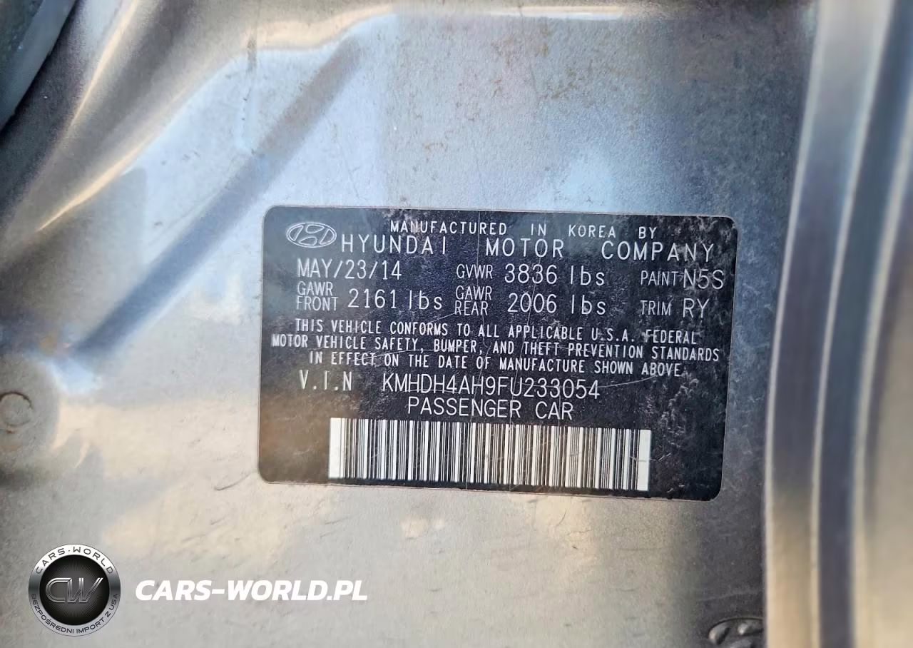 2015 Hyundai Elantra Sport VIN:KMHDH4AH9FU233054 - 12