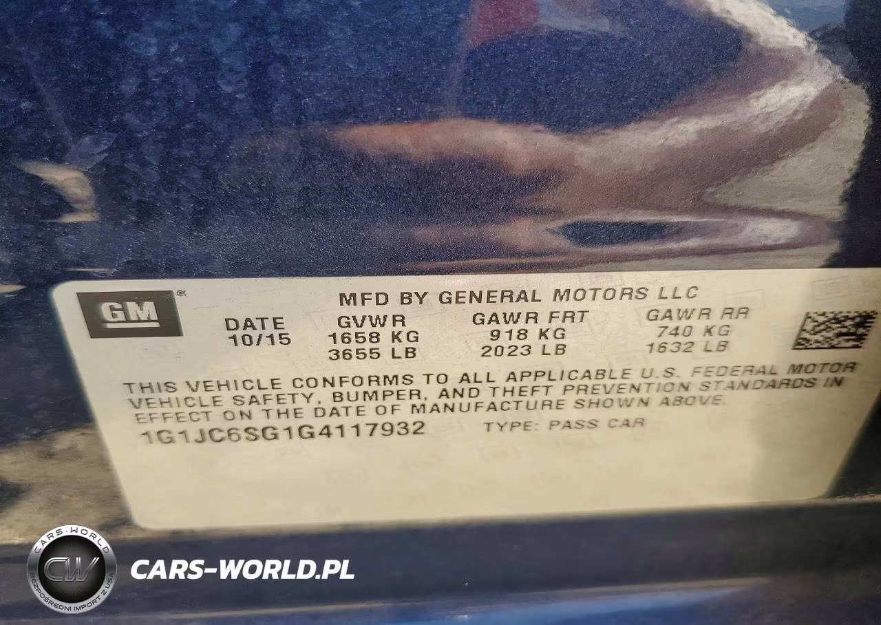 2016 Chevrolet Sonic Lt VIN:1G1JC6SG1G4117932 - 12