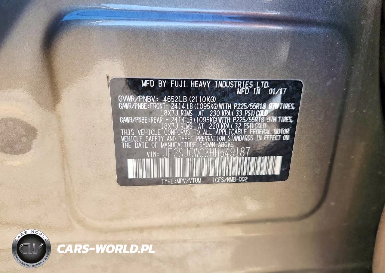 2017 Subaru Forester 2.0Xt Touring VIN:JF2SJGWC3HH549187 - 14