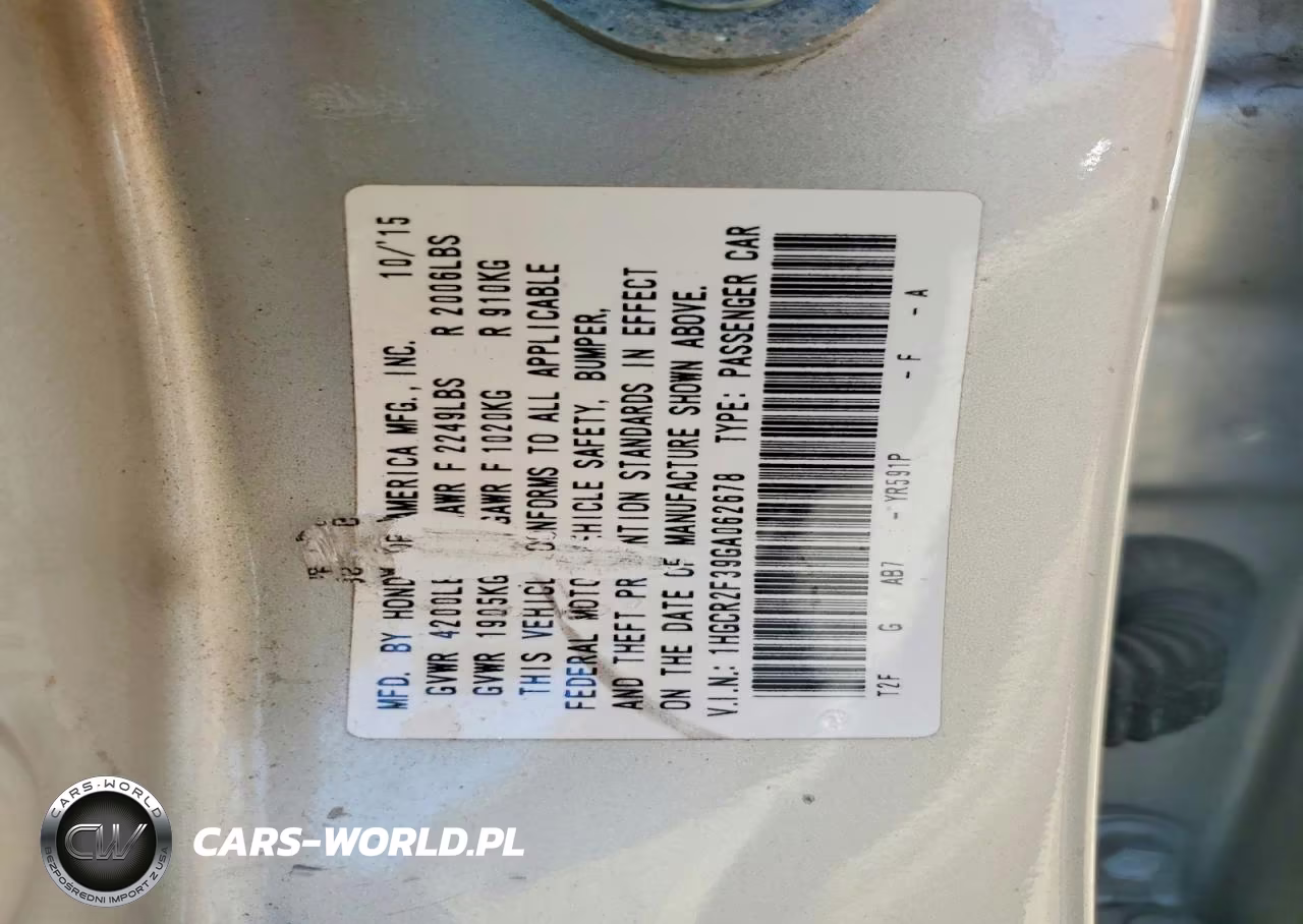 2016 Honda Accord Lx VIN:1HGCR2F39GA062678 - 12