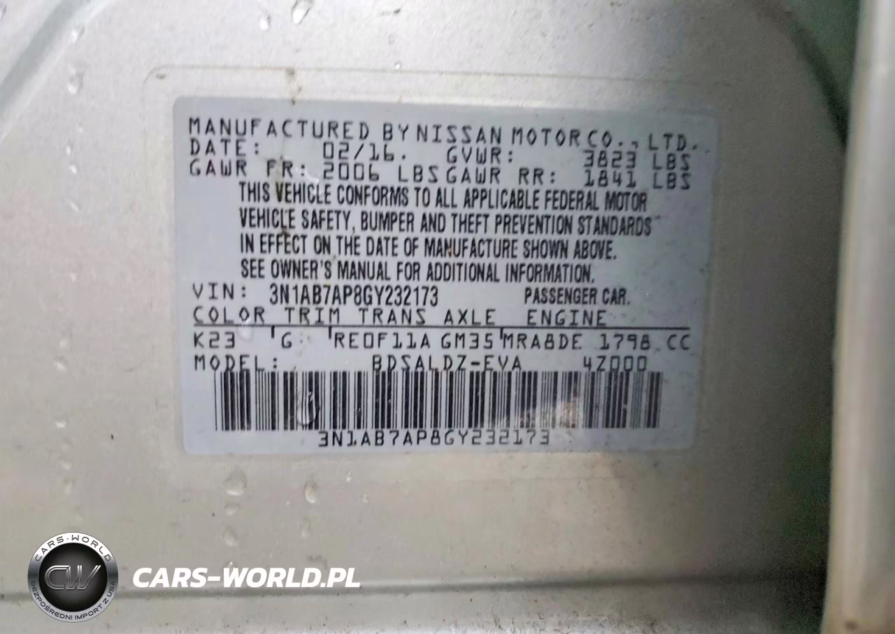 2016 Nissan Sentra Sv VIN:3N1AB7AP8GY232173 - 12