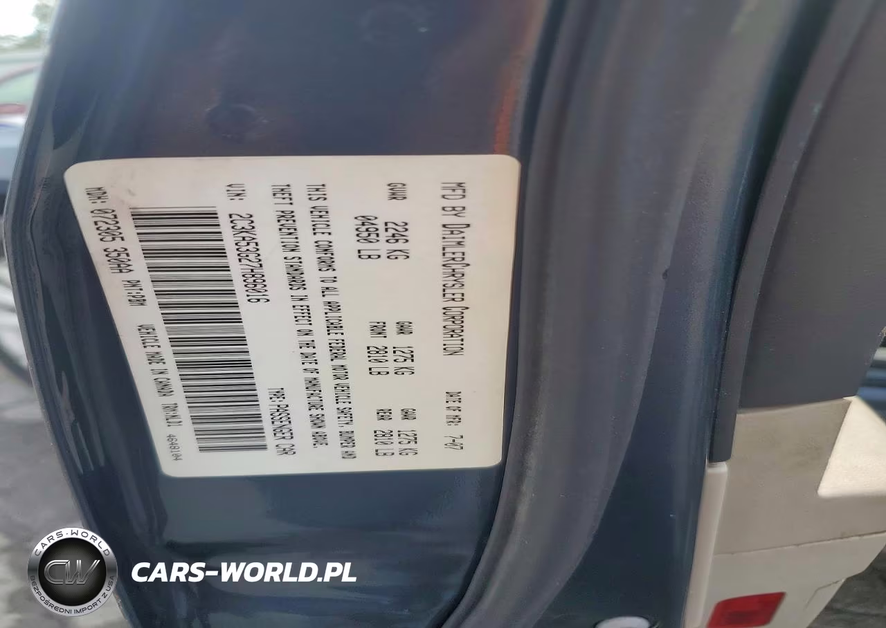 2007 Chrysler 300 Touring VIN:2C3KA53G27H896016 - 12