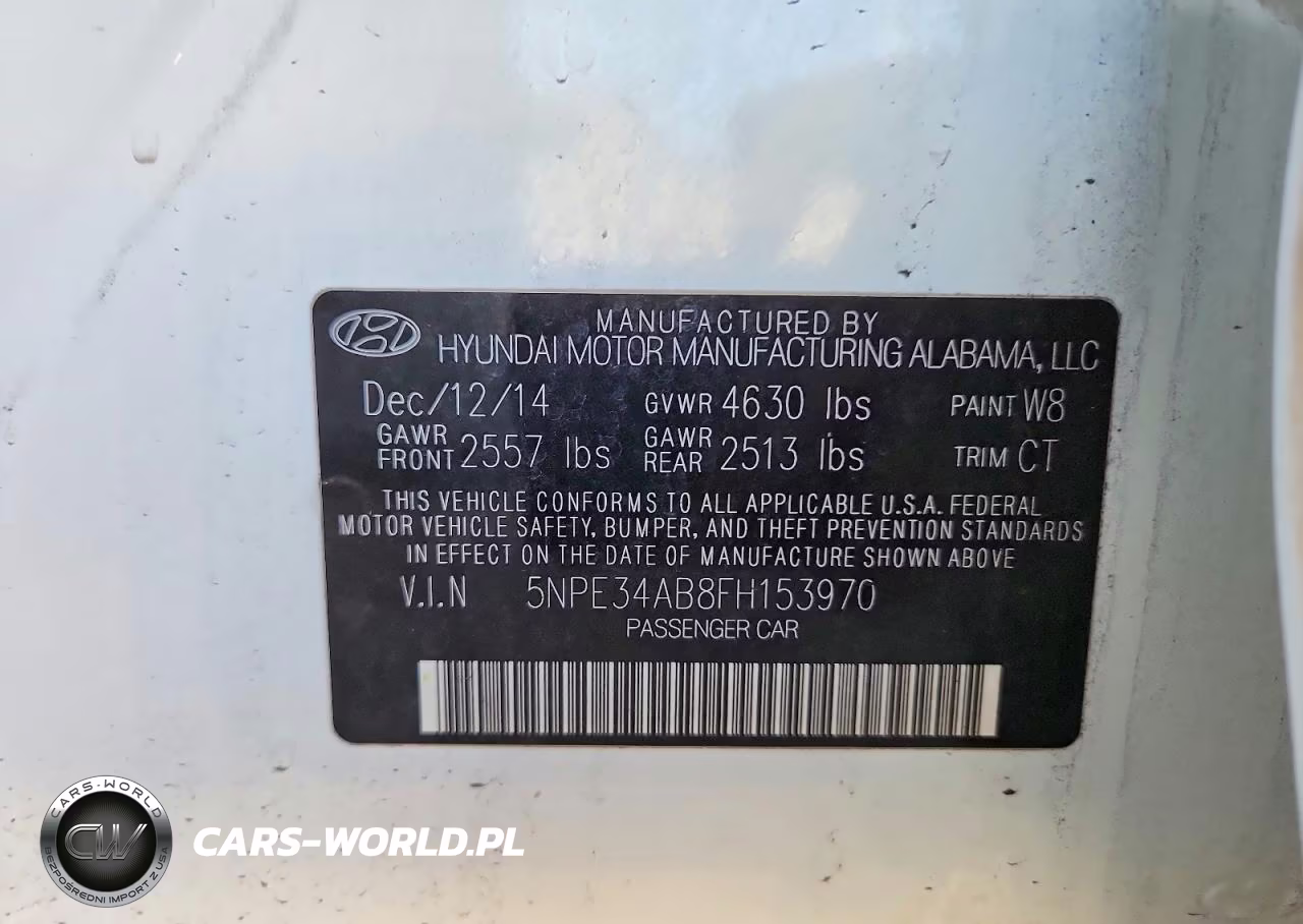 2015 Hyundai Sonata Limited 2.0T VIN:5NPE34AB8FH153970 - 12