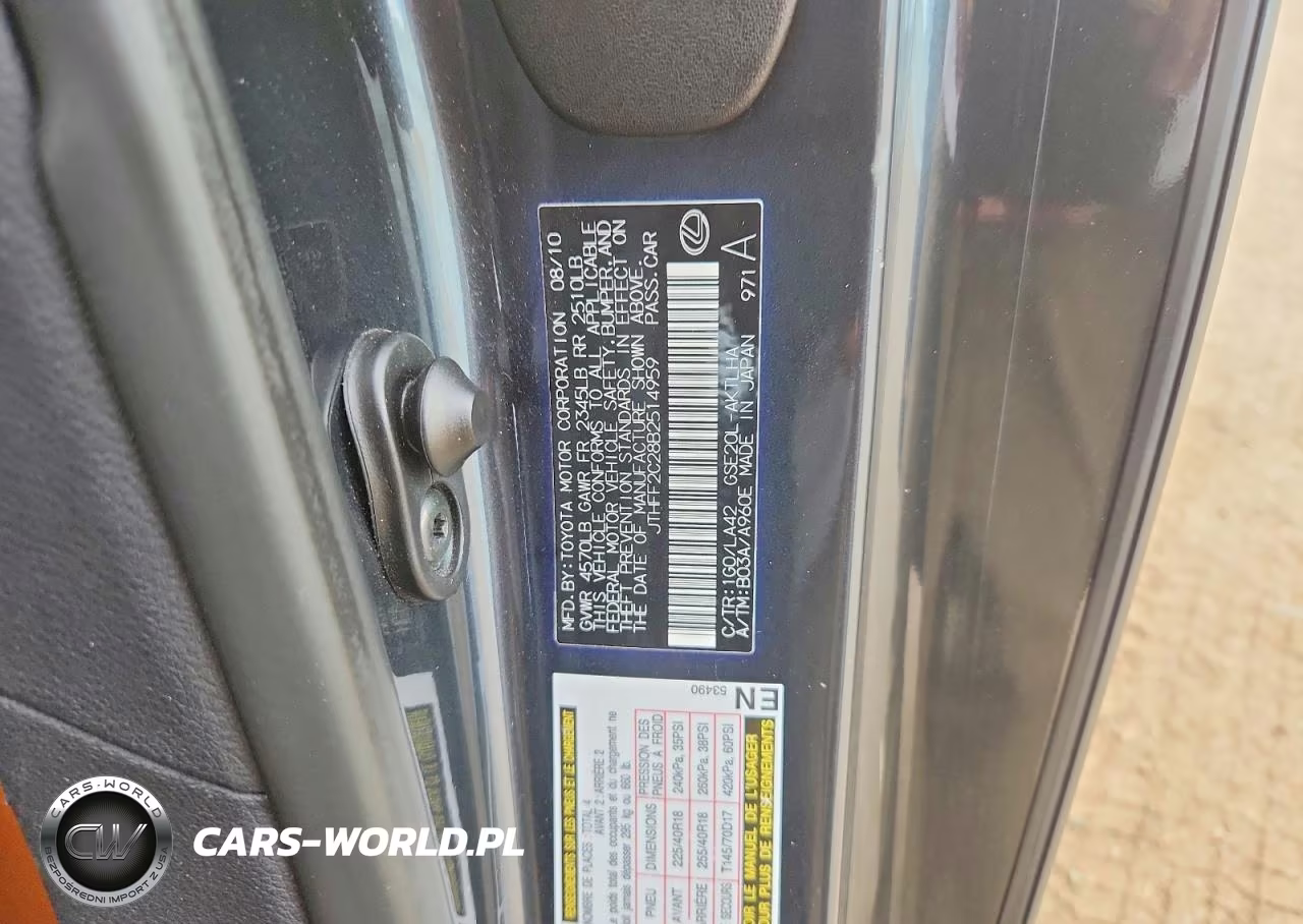 2011 Lexus Is 250C Base VIN:JTHFF2C28B2514959 - 12