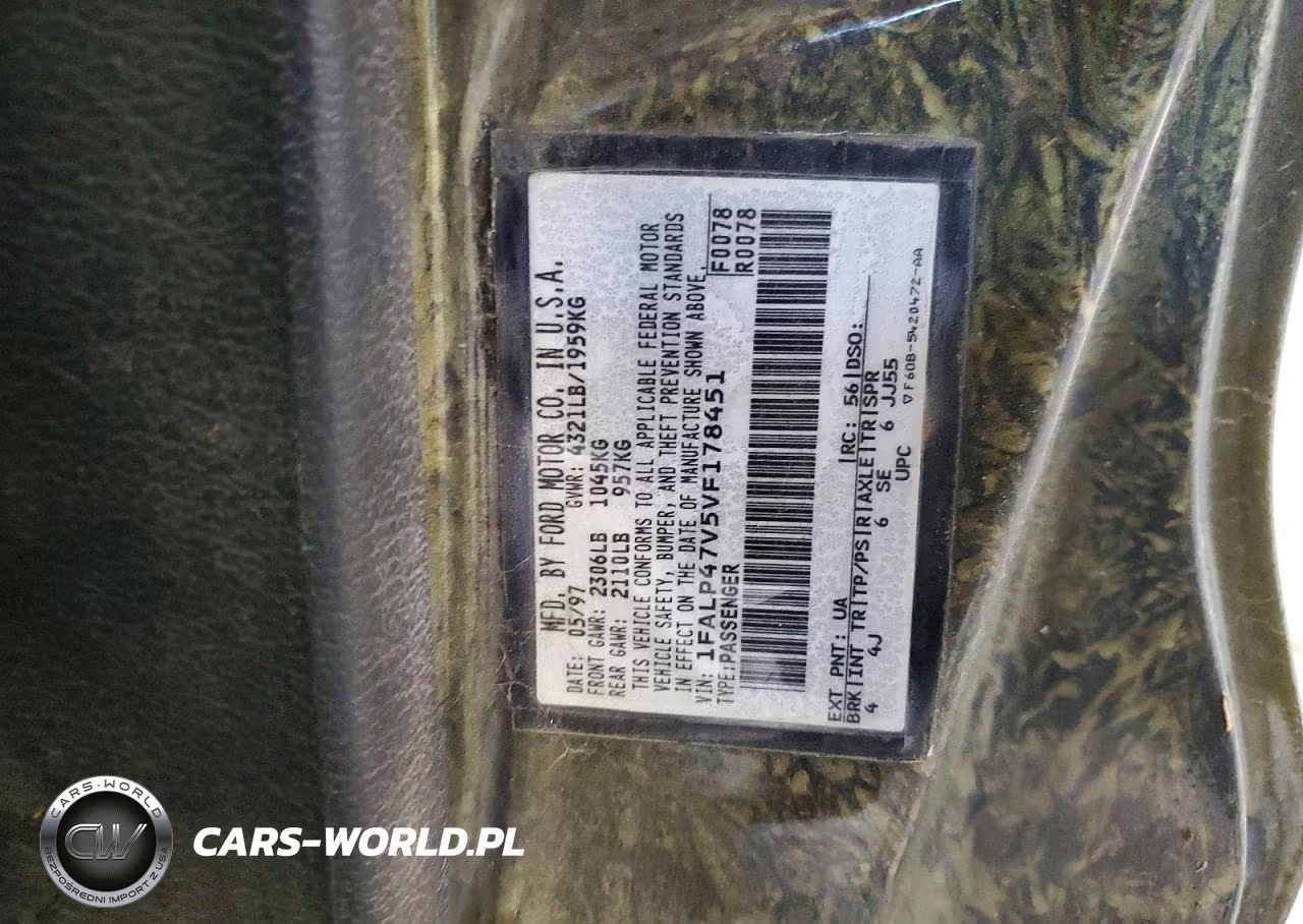 1997 Ford Mustang Cobra VIN:1FALP47V5VF178451 - 13