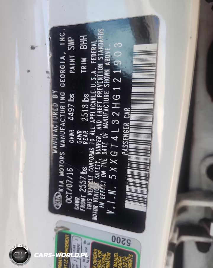 2017 Kia Optima Lx VIN:5XXGT4L32HG121903 - 12
