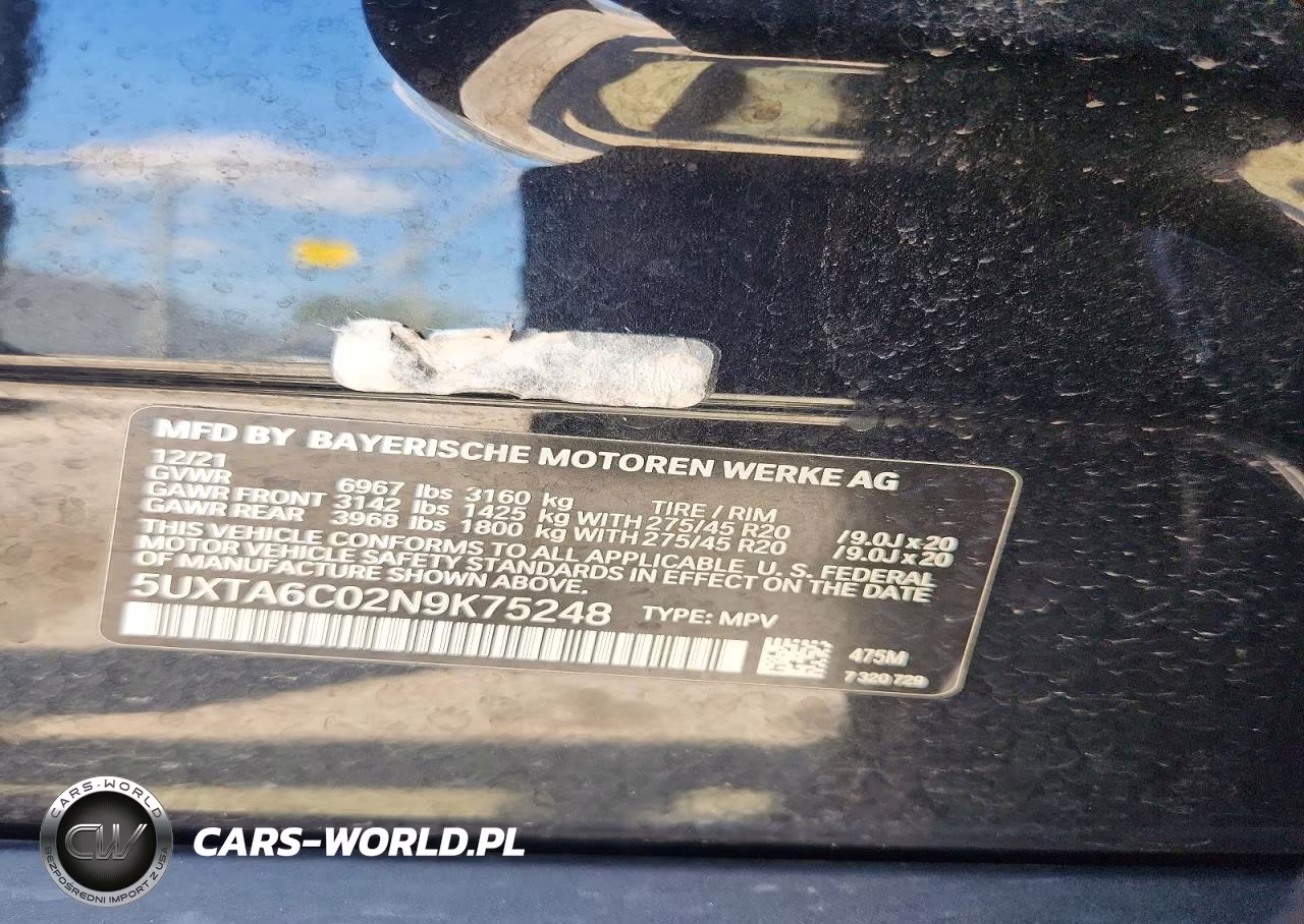 2022 BMW X5 xDrive45E VIN:5UXTA6C02N9K75248 - 14