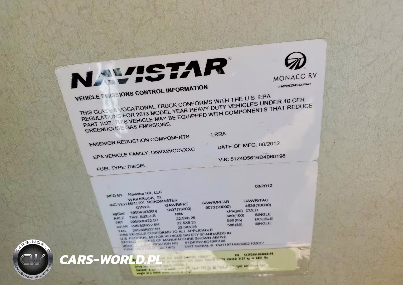 2013 Monoco Rv VIN:51Z4D5616D4060198 - 9