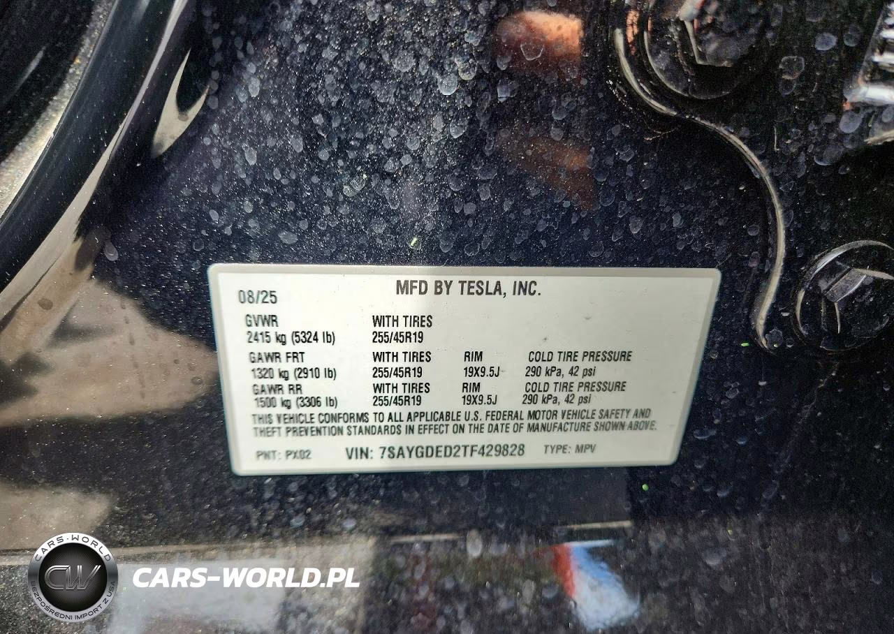 2026 Tesla Model Y VIN:7SAYGDED2TF429828 - 12