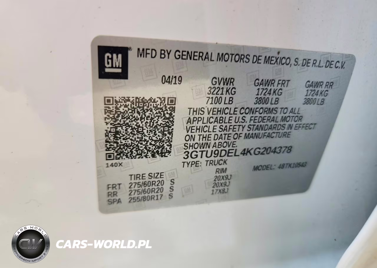 2019 GMC Sierra K1500 Slt VIN:3GTU9DEL4KG204378 - 13