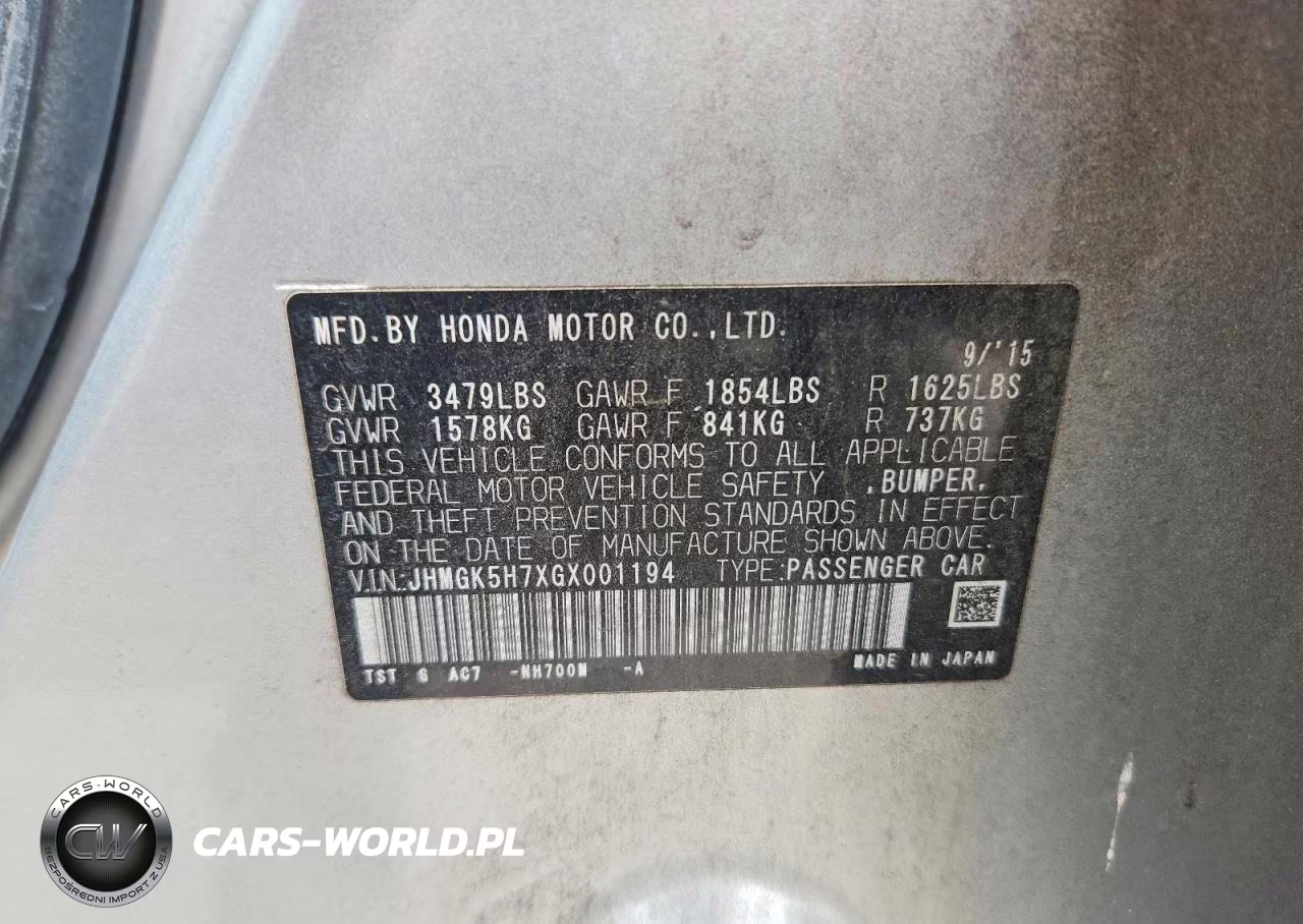 2016 Honda Fit Ex VIN:JHMGK5H7XGX001194 - 12