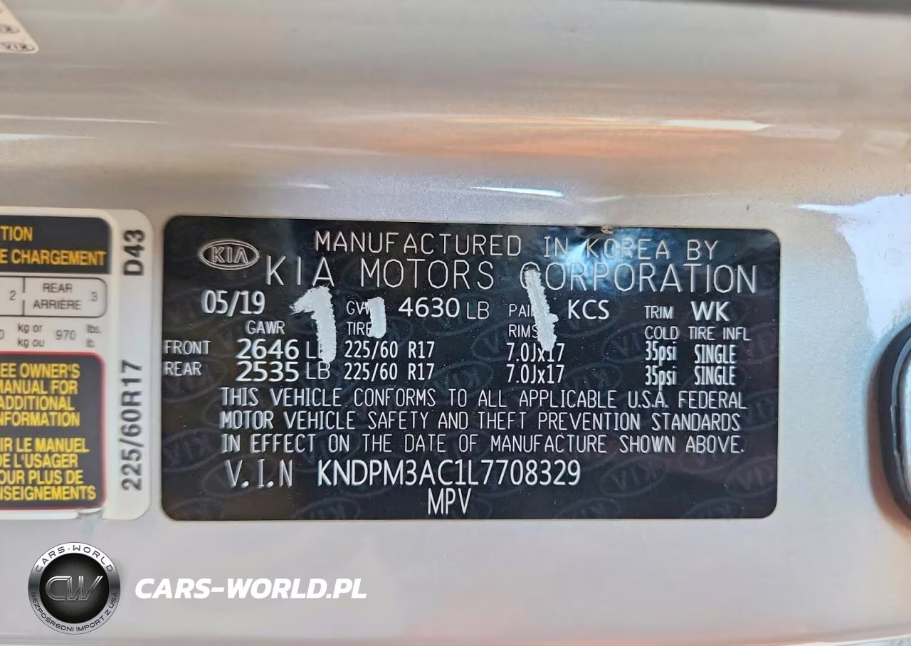 2020 Kia Sportage Lx VIN:KNDPM3AC1L7708329 - 14