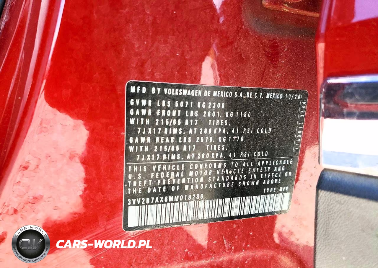 2021 Volkswagen Tiguan Se VIN:3VV2B7AX6MM018286 - 13