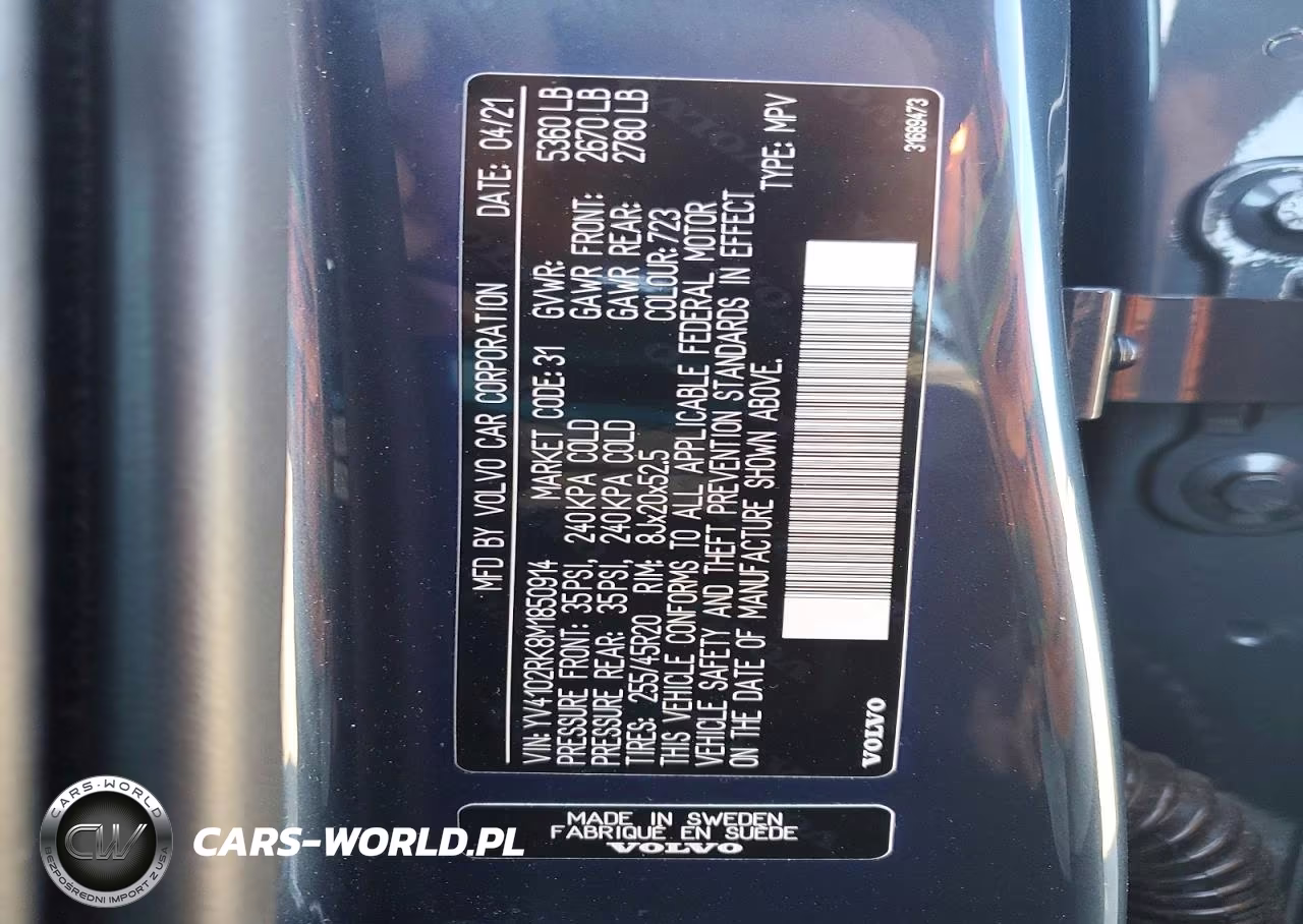 2021 Volvo Xc60 T5 Momentum VIN:YV4102RK8M1850914 - 14