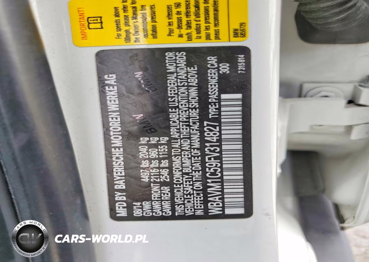 2015 BMW X1 Sdrive28I VIN:WBAVM1C59FV314827 - 13
