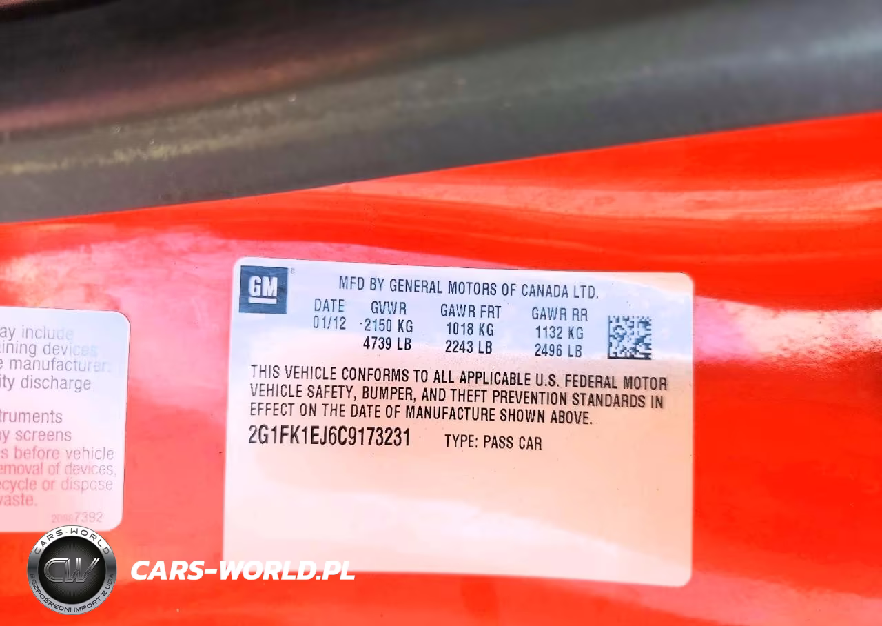 2012 Chevrolet Camaro 2Ss VIN:2G1FK1EJ6C9173231 - 12