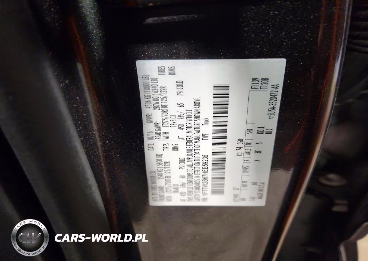 2017 Ford F250 Super Duty VIN:1FT7W2B67HEB59235 - 12
