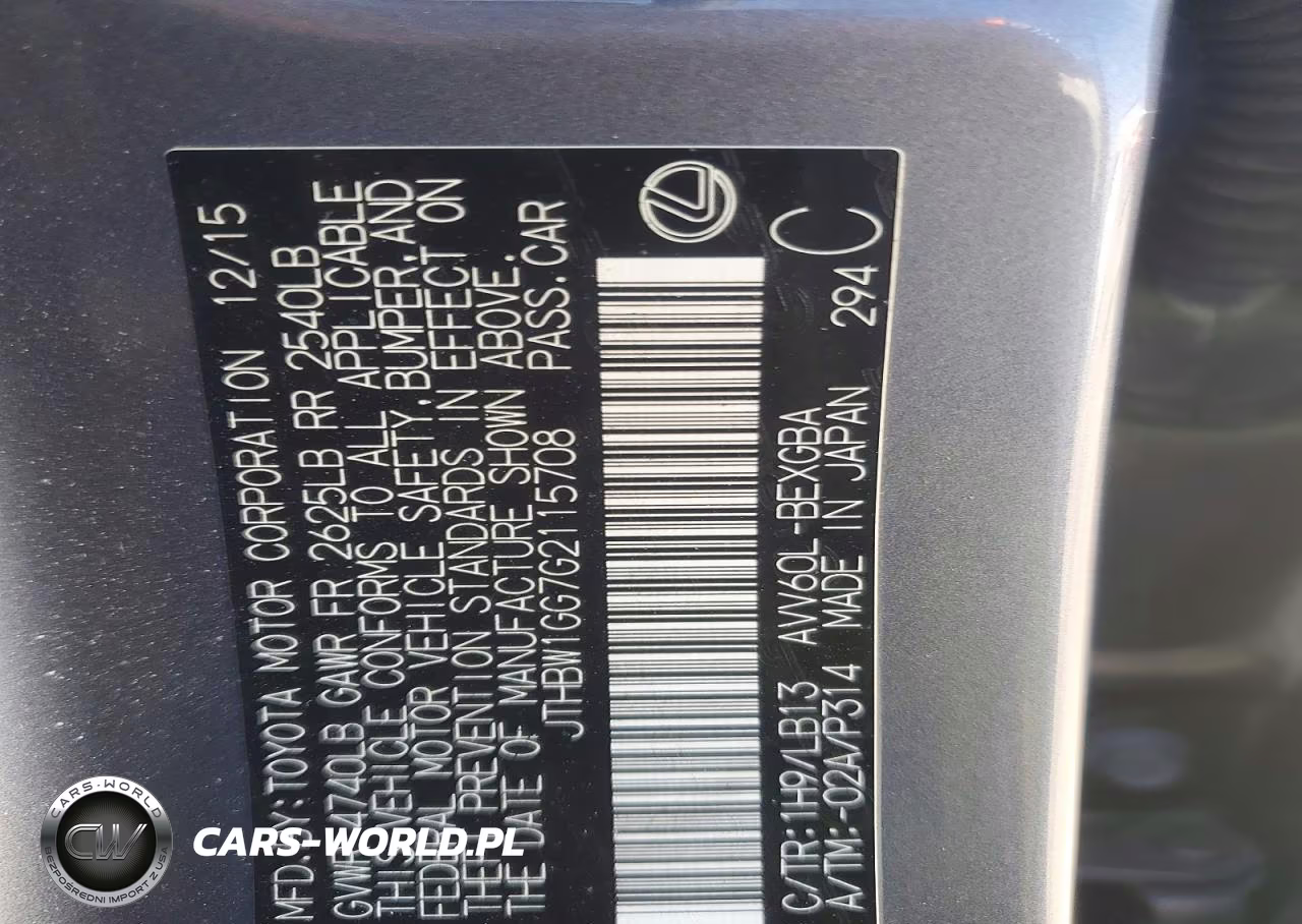 2016 Lexus Es 300H VIN:JTHBW1GG7G2115708 - 12