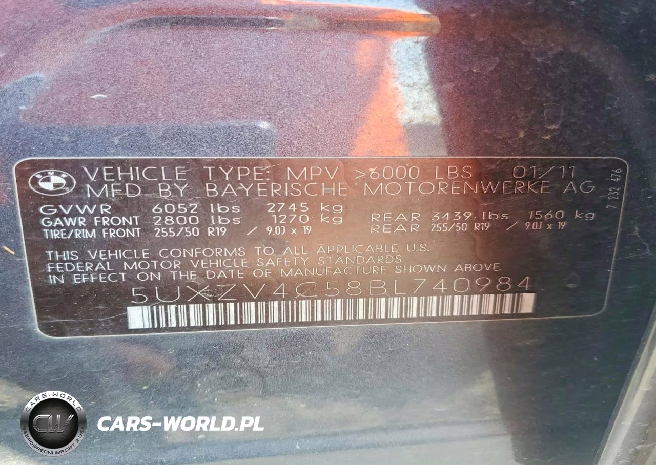 2011 BMW X5 xDrive35I VIN:5UXZV4C58BL740984 - 13